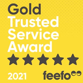 Feefo Gold Trusted Service Award 2021